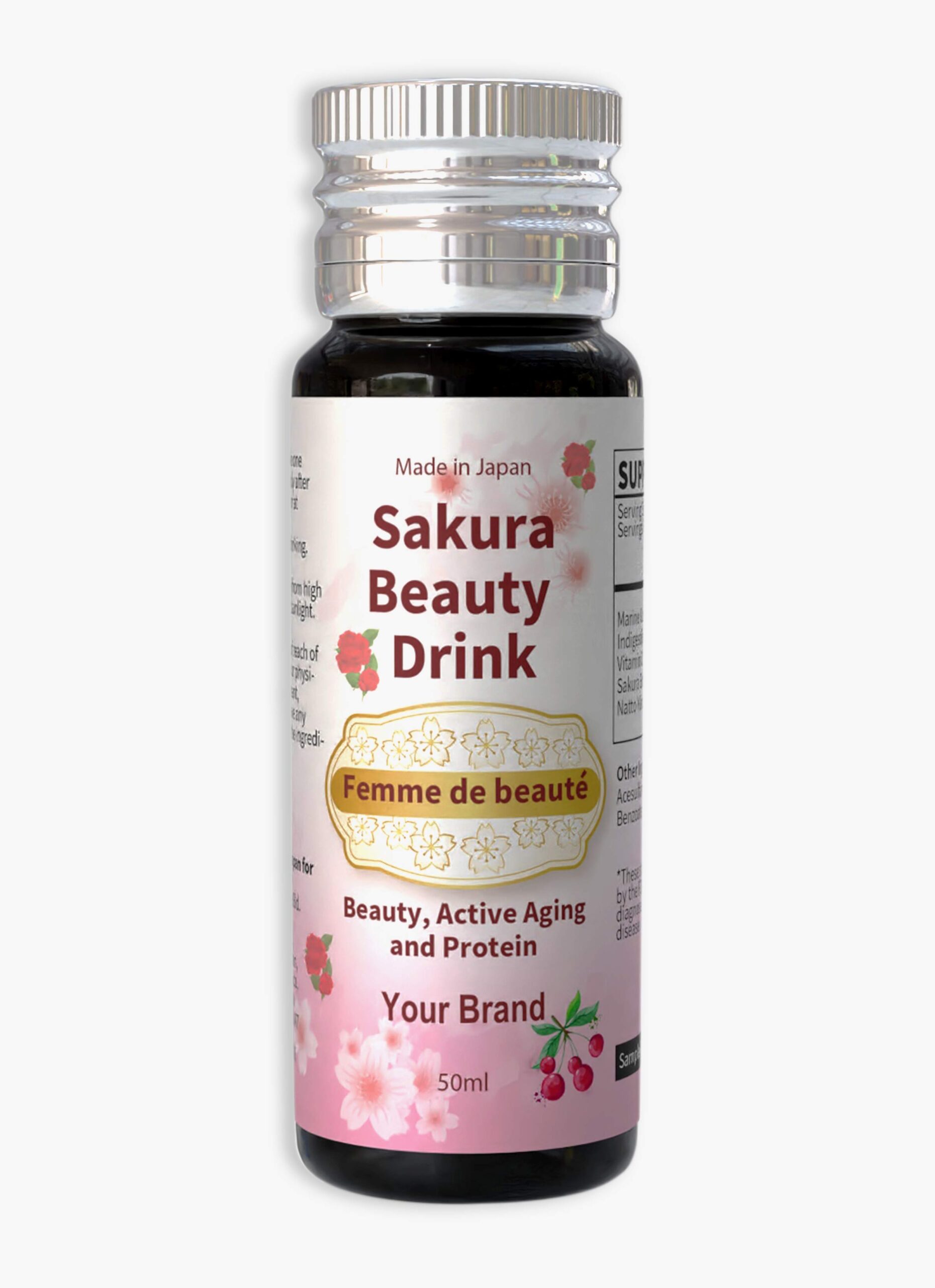 3,000mg Collagen and Sakura Extract Beauty Drink - 50ml (UPC#YG10118)
