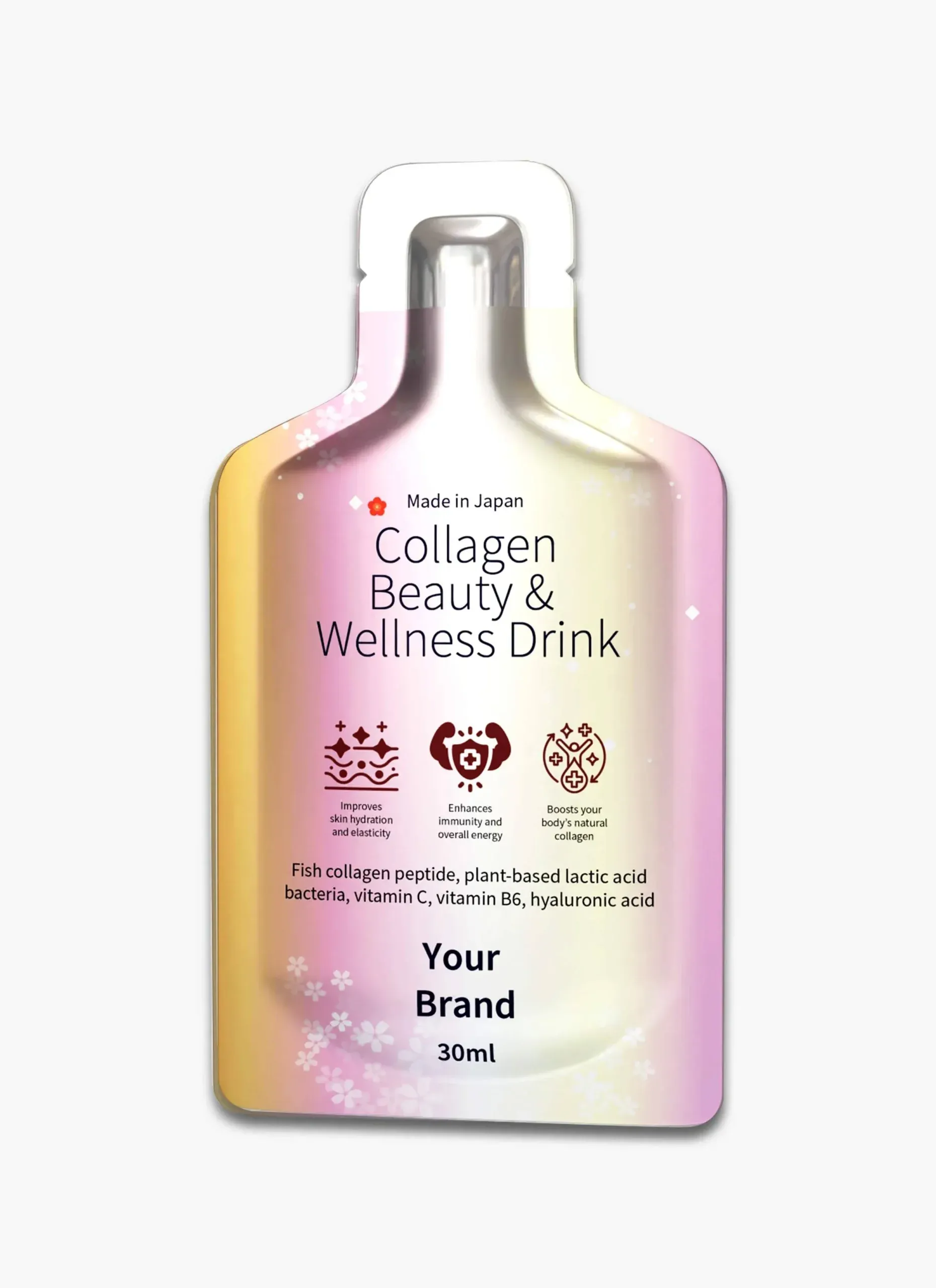 5,000mg Collagen Beauty and Wellness Drink - Shot Pouch