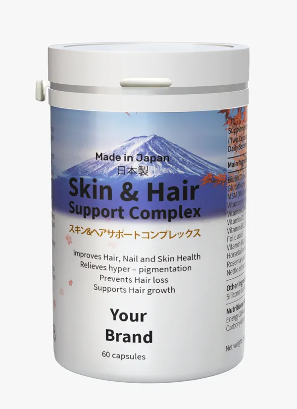 Biotin capsules for skin brightening, healthy hair growth, and daily beauty wellness support.