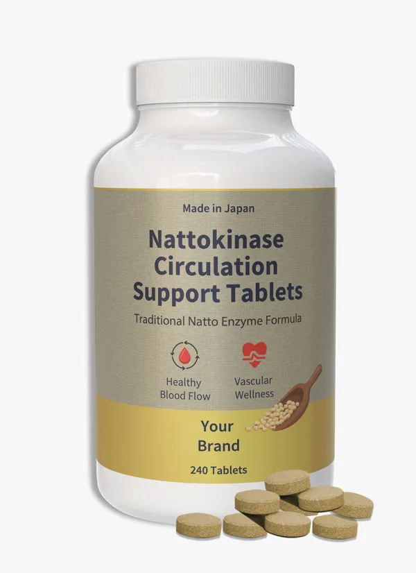 Nattokinase Circulation Support Tablets | Heart & Vascular Wellness | Made in Japan | 240 Tablets
