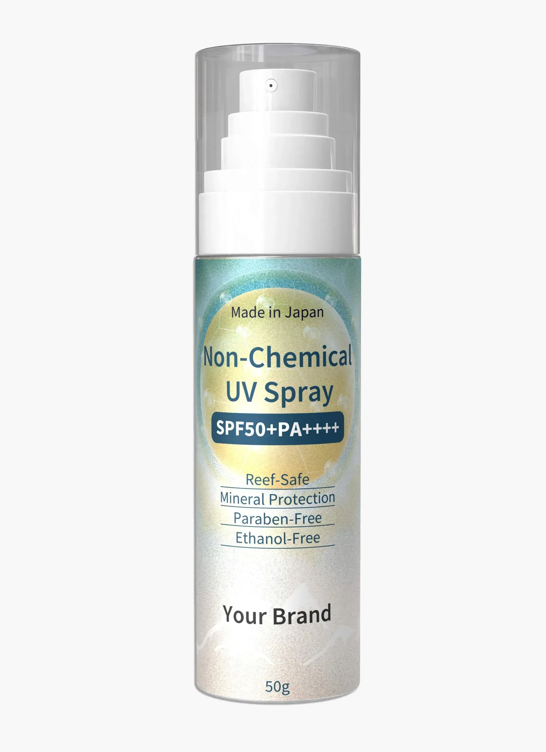 Non-Chemical UV Spray | Reef-Safe Mineral Sun Protection | SPF50+ PA++++ | Made in Japan