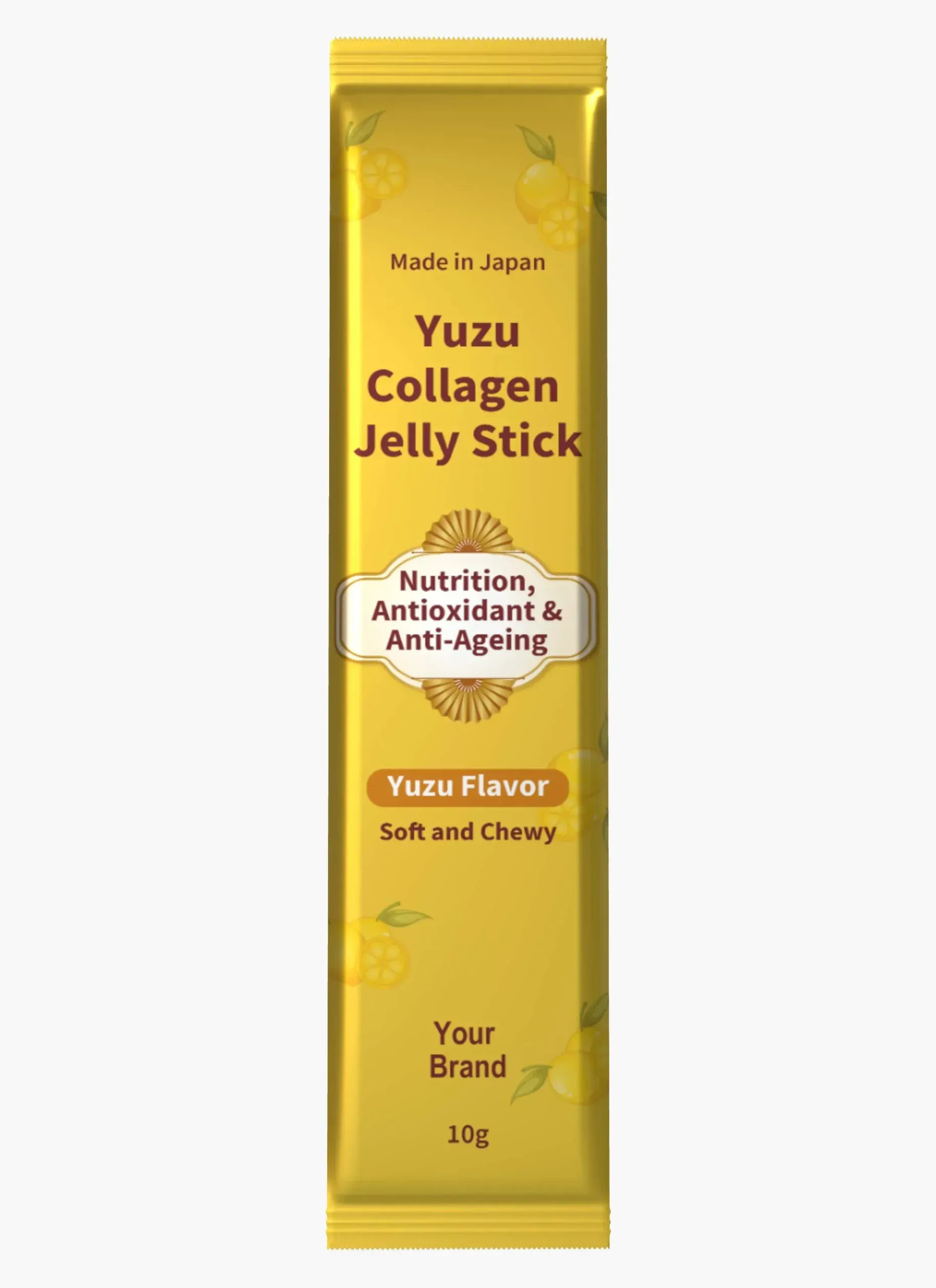 Japanese Yuzu Collagen Jelly Sticks - Yuzu flavour (UPC#OS30702)