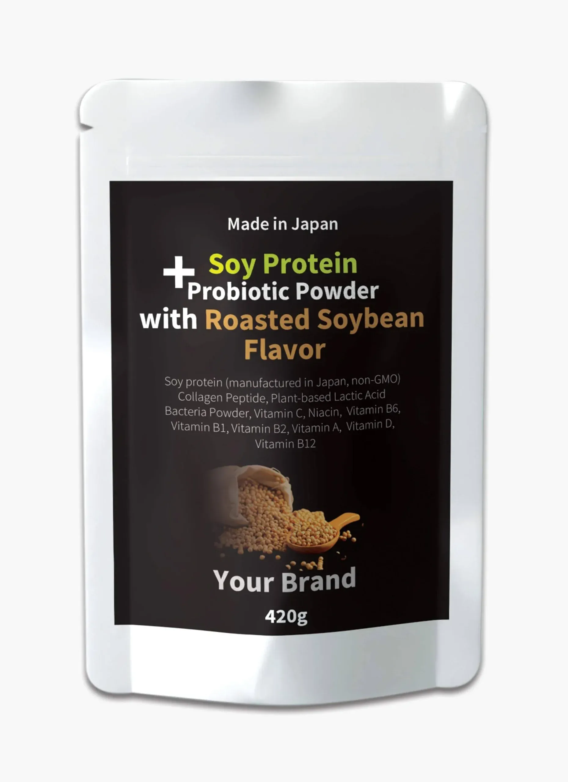 Soy Protein + Fish Collagen + Probiotic Powder with Roasted Soybean Flavour
